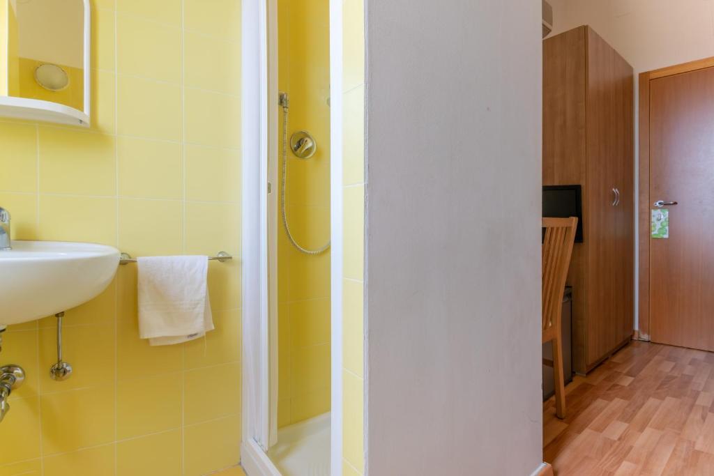 Koupelna v ubytování Hotel Stresa