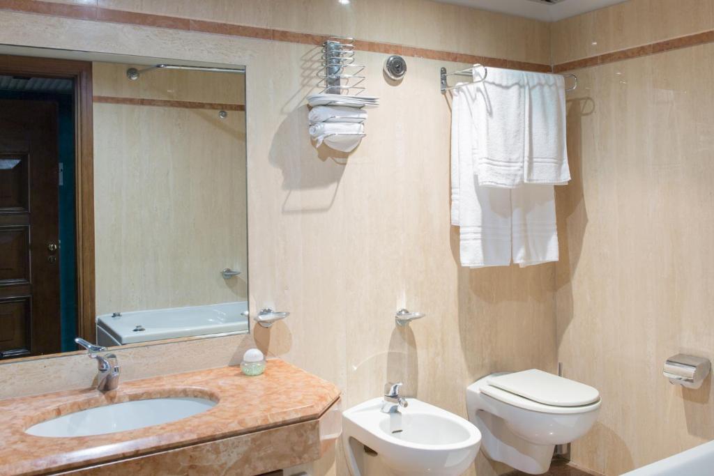 Koupelna v ubytování Hotel Arcobaleno