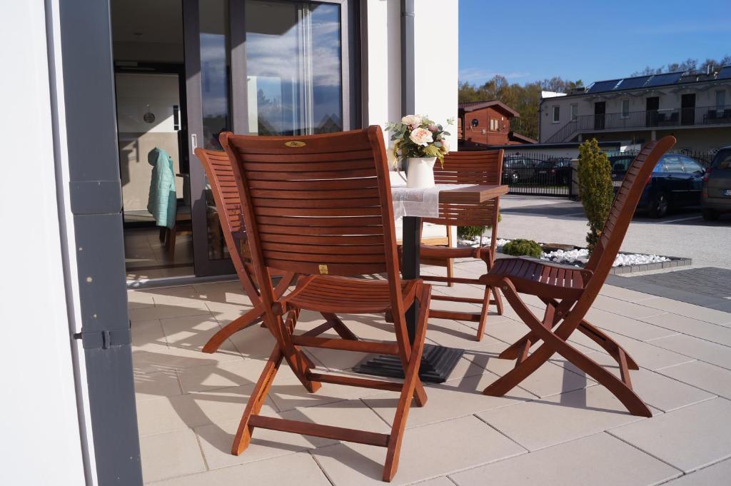 Patio alebo iná vonkajšia časť ubytovania Wicie Residence