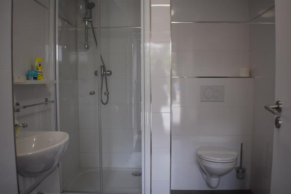 Koupelna v ubytování Apartmány Lípa