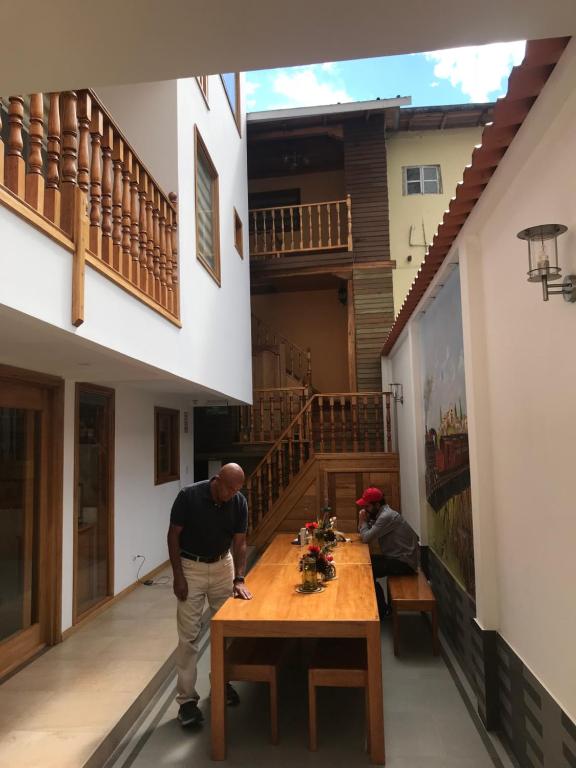 Balkón nebo terasa v ubytování Community Hostel Alausi