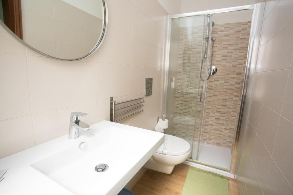 Koupelna v ubytování Hotel Ragno D'Oro