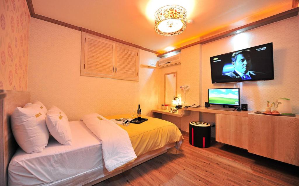 TV a/nebo společenská místnost v ubytování Inje OST Motel