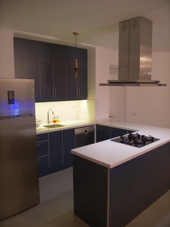 A kitchen or kitchenette at Villa Roxy 3 BR villa with one of the most unique gardens in Kalkan