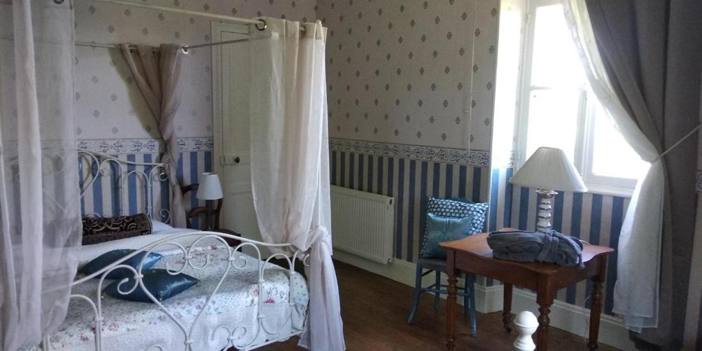 Postel nebo postele na pokoji v ubytování Chambres d'Hôtes-Château Constant