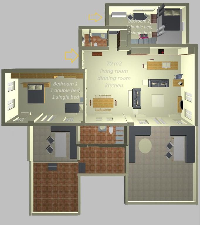 Kuchyň nebo kuchyňský kout v ubytování Plori House