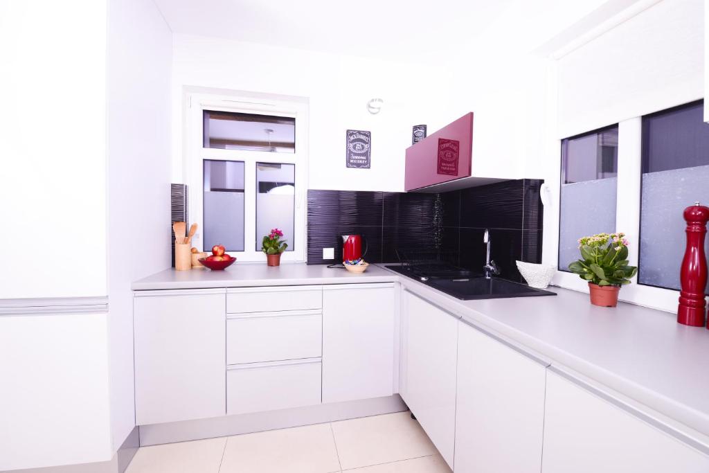 Kuchyňa alebo kuchynka v ubytovaní Apartament Topczewo