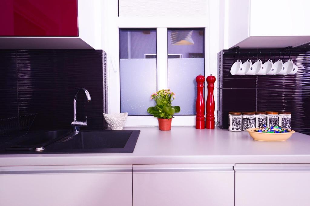 Kuchyňa alebo kuchynka v ubytovaní Apartament Topczewo