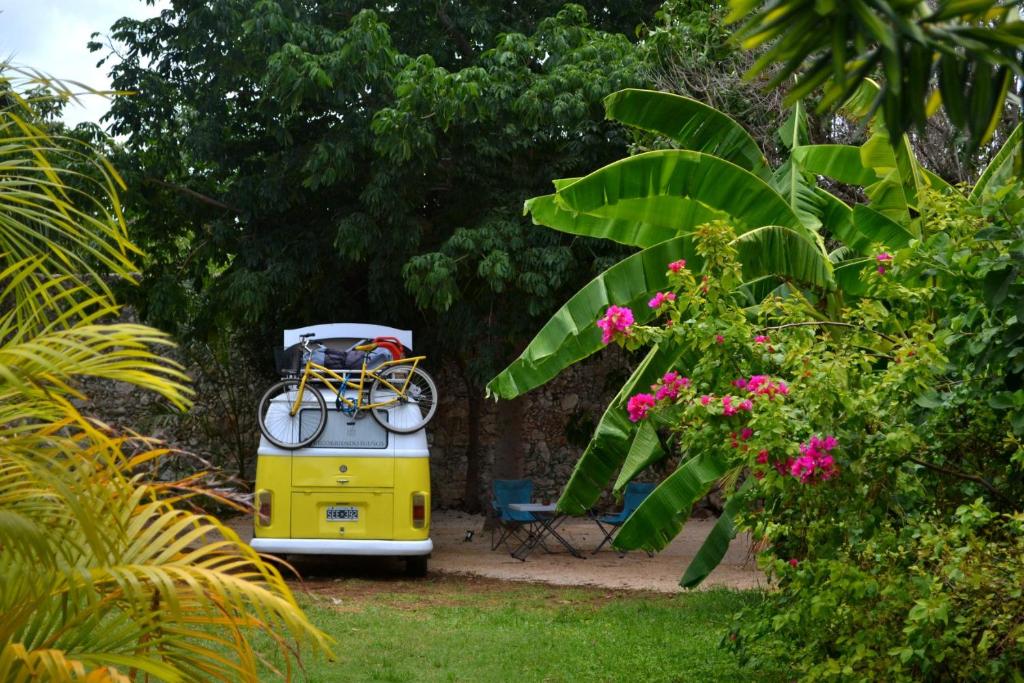 Un jardín fuera de Hostal La Ermita