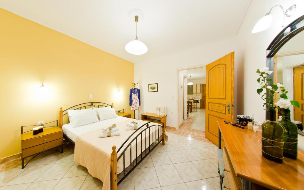 Postel nebo postele na pokoji v ubytování Remezzo Studios & Apartments
