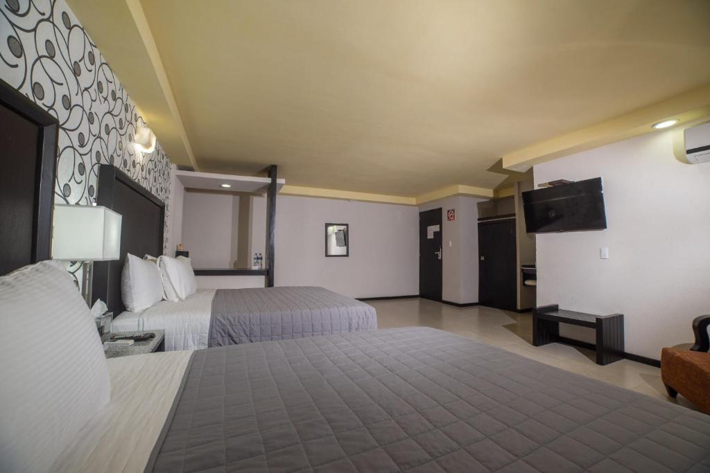 TV a/nebo společenská místnost v ubytování Hotel Ha