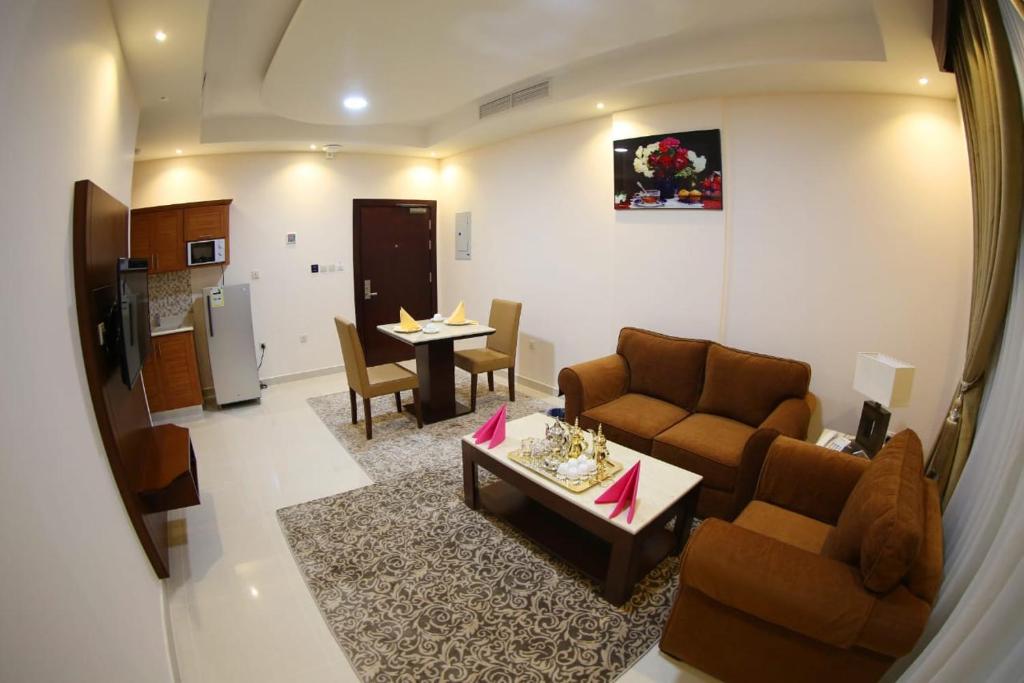 Posezení v ubytování SAS Al Olaya Hotel Suites