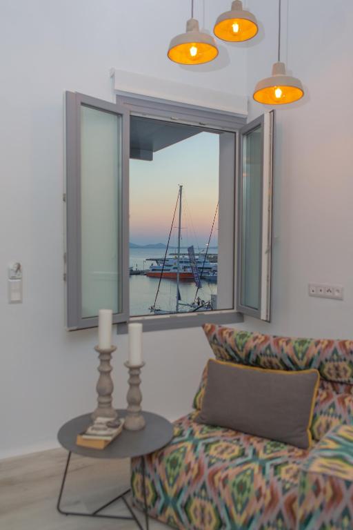 Posezení v ubytování Naxos Riviera Suites