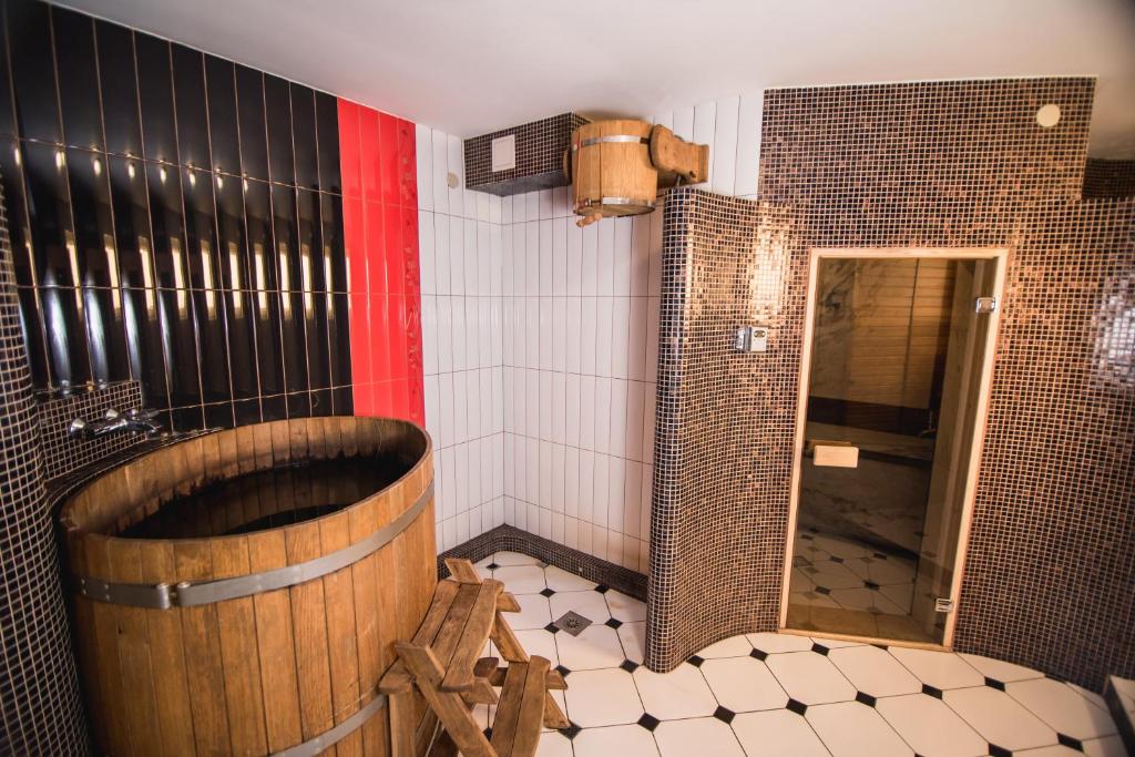 Koupelna v ubytování Hotel Sofia