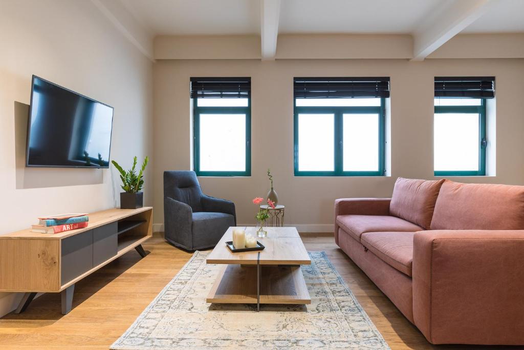 Posezení v ubytování Klepsydra Urban Suites