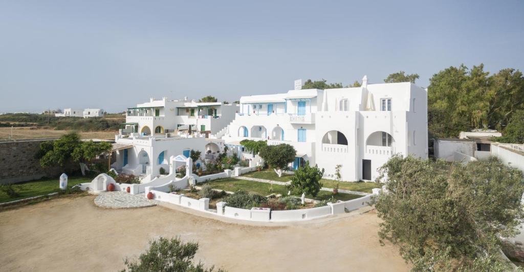 an aerial view of a large white house at Keti Kapri in Plaka