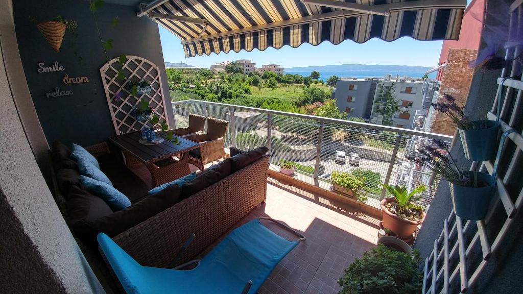 Balkón alebo terasa v ubytovaní Apartment Deluxe Sea View Split