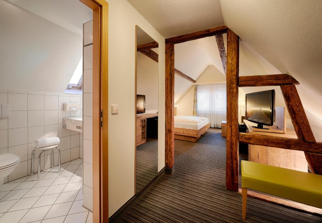 Koupelna v ubytování Hotel Kronelamm im Schwarzwald