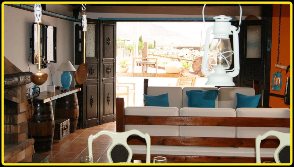 A seating area at Villa Spa Las Tinajas