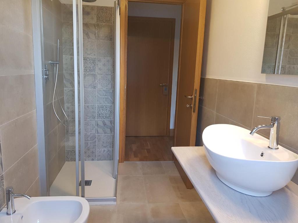 Koupelna v ubytování Hotel Pedretti