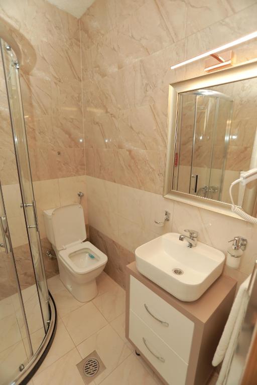 Koupelna v ubytování Hotel Cleon