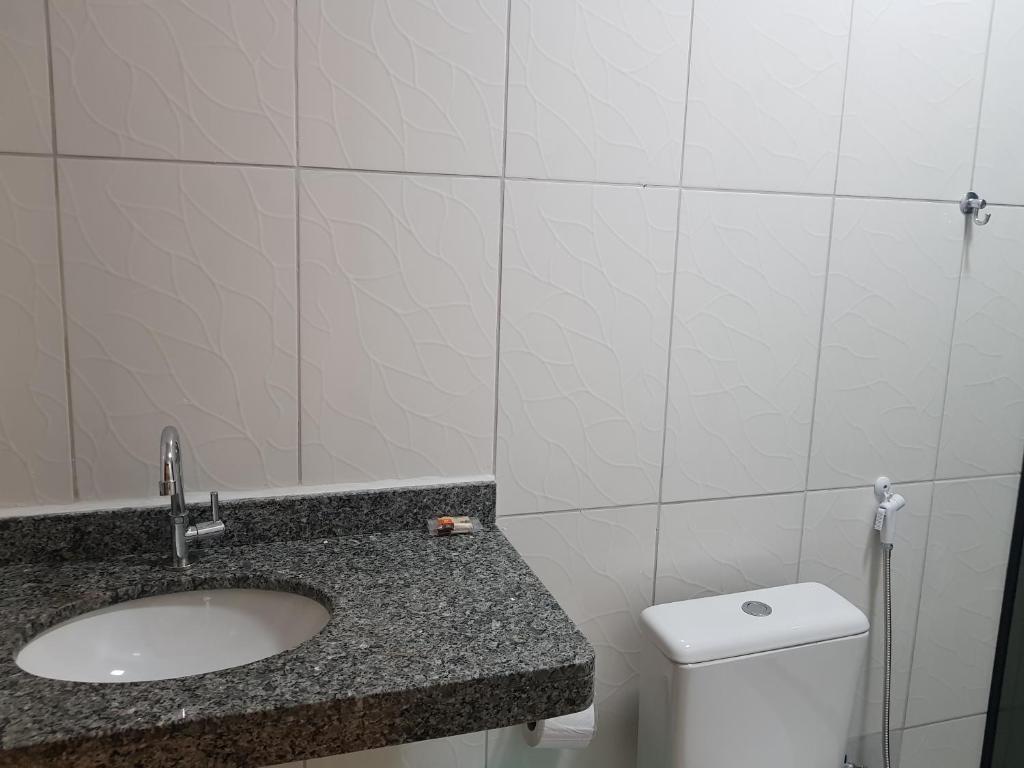 Koupelna v ubytování Pousada Recanto do Sal
