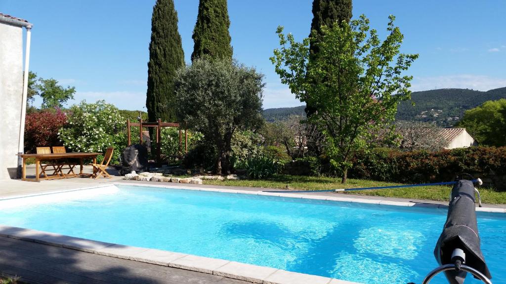 una piscina en el patio trasero de una casa en chez cathie, en Draguignan