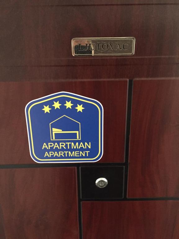 Certifikát, hodnocení, plakát nebo jiný dokument vystavený v ubytování Apartman Ljutovac