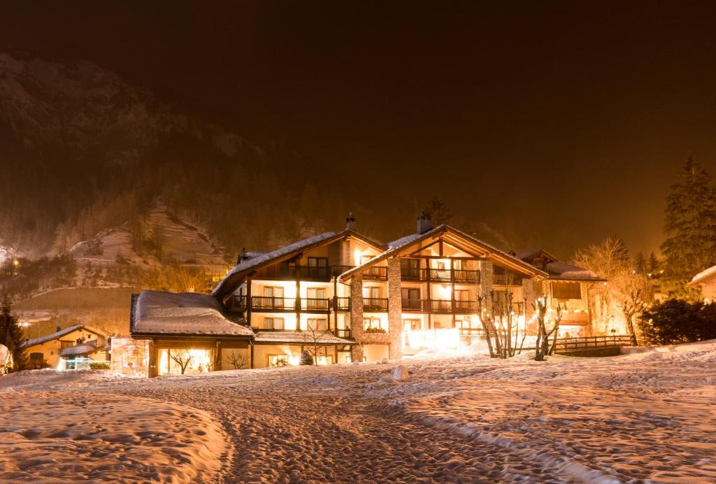 Auberge de La Maison v zimě