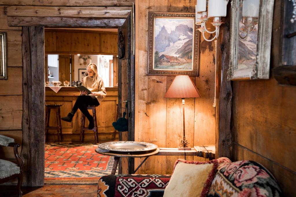 Posezení v ubytování Auberge de La Maison