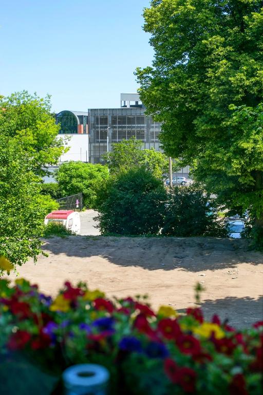 Vonkajšia záhrada v ubytovaní BERG Apartament BLUE GDANSK