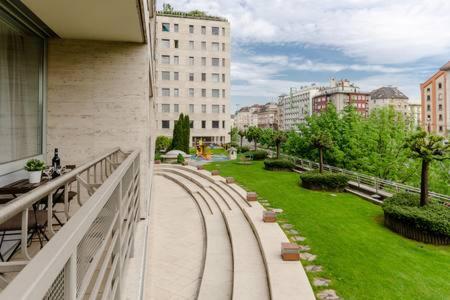Zahrada ubytování Flat at the Danube with wellness