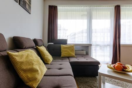 Posezení v ubytování Flat at the Danube with wellness