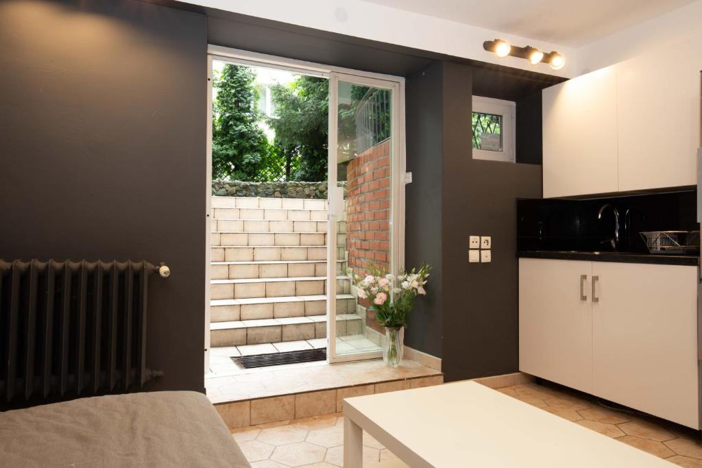 Kuchyň nebo kuchyňský kout v ubytování Saska Kępa Apartamenty