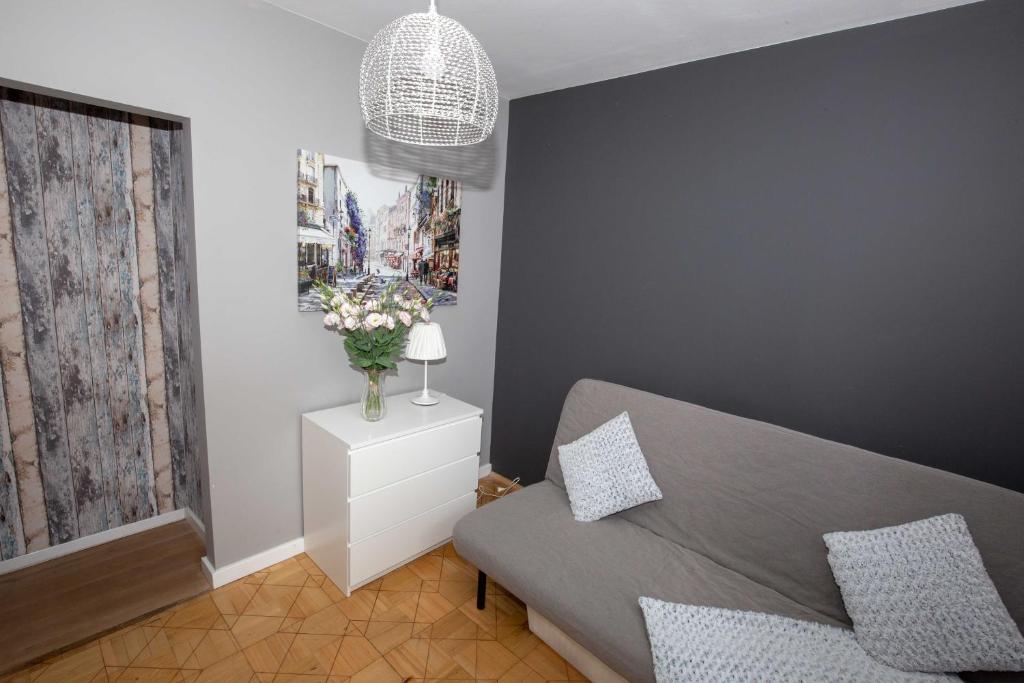 Posezení v ubytování Saska Kępa Apartamenty