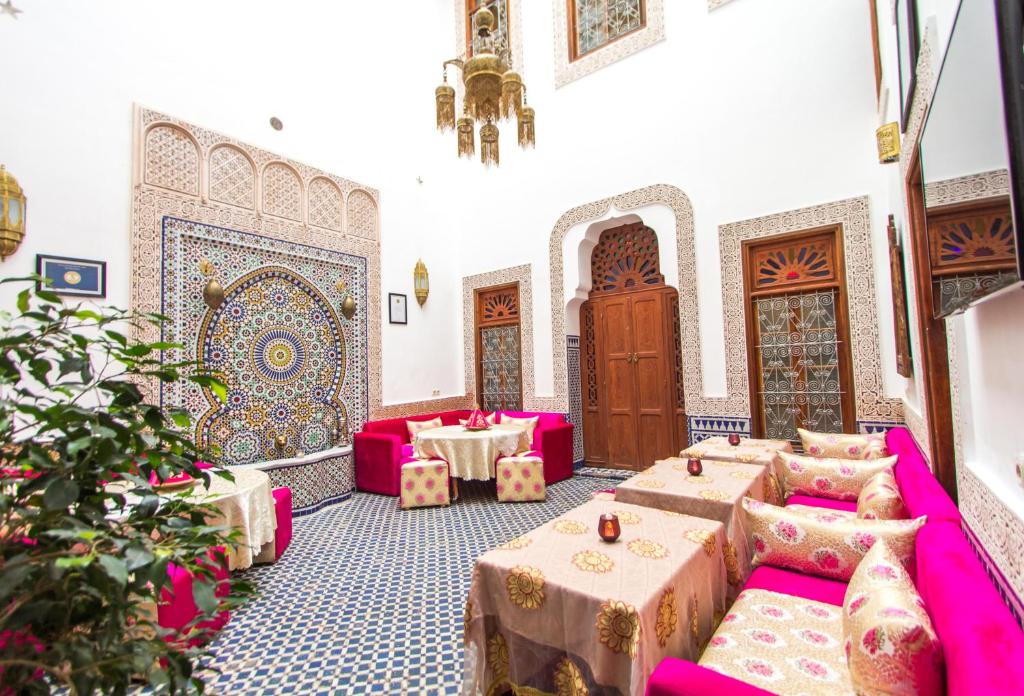 Posezení v ubytování Riad Dar Bab Guissa