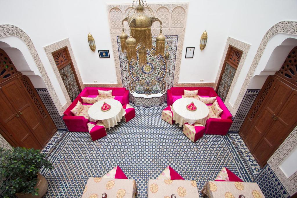 Posezení v ubytování Riad Dar Bab Guissa