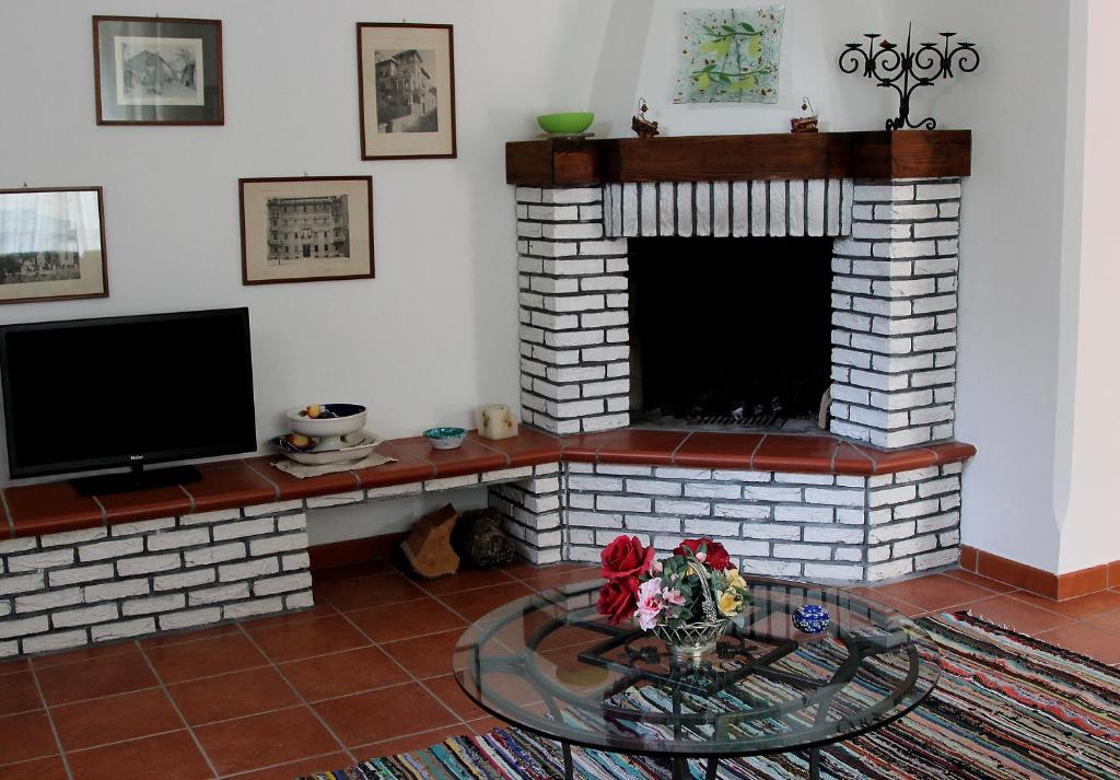 Telewizja i/lub zestaw kina domowego w obiekcie Tenuta Conte Ruggero
