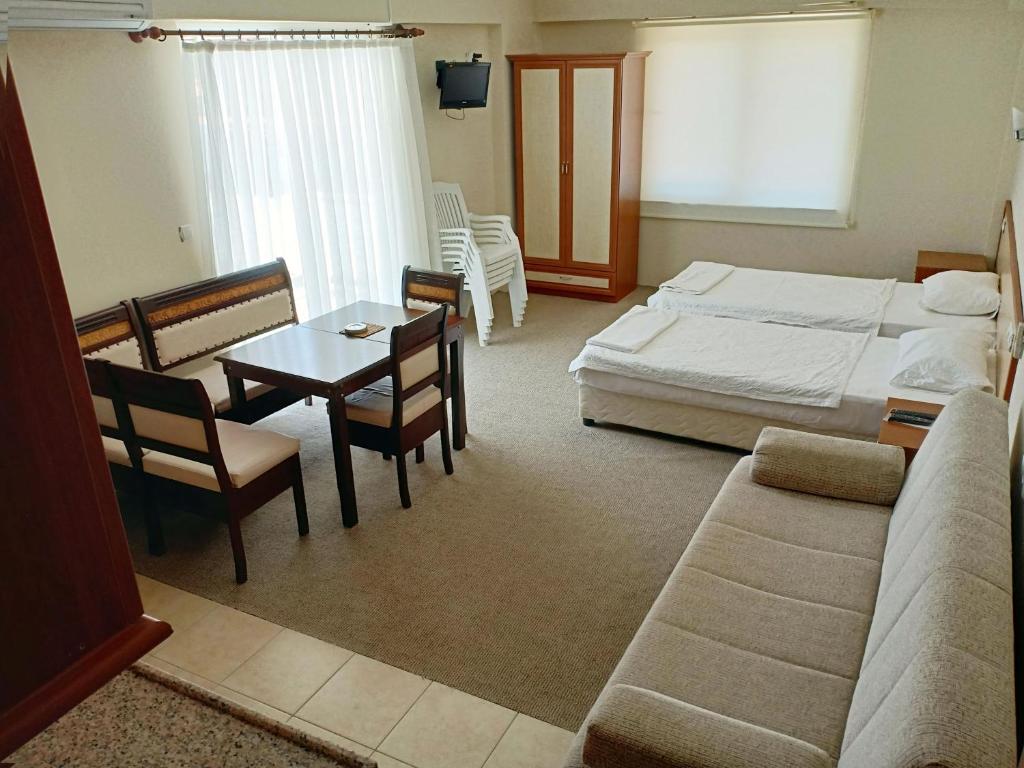 Postel nebo postele na pokoji v ubytování Sarıgerme Apart