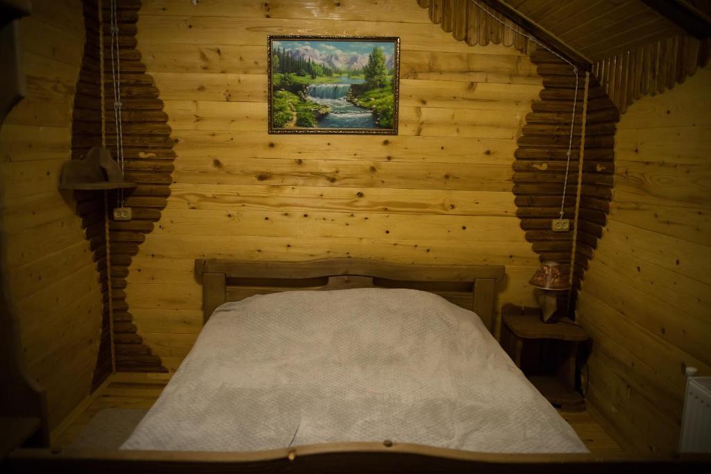 Postel nebo postele na pokoji v ubytování Kabanova Gora
