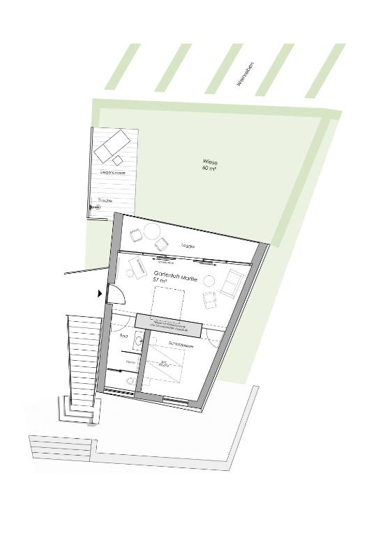 Půdorys ubytování Gartenlofts auf Gut Guntrams