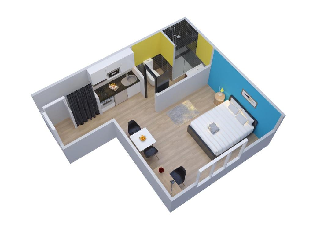 Půdorys ubytování SMILE APPARTS - Appartements - Au coeur de Lorient - Au calme - Tout Confort