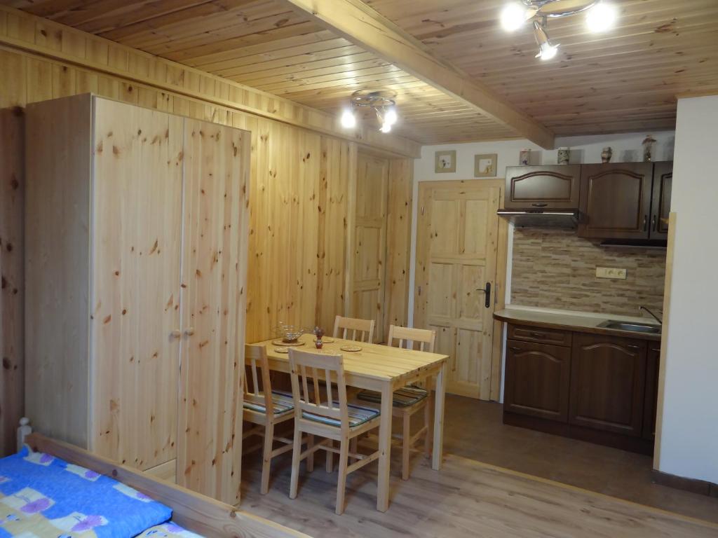 Kuchyň nebo kuchyňský kout v ubytování Prázdninový dům Nové Hraběcí
