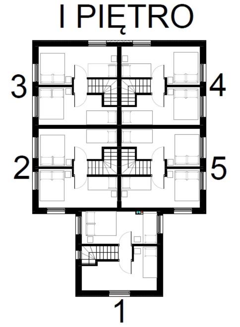 Půdorys ubytování Apartamenty Tęczowa 14 Sarbinowo