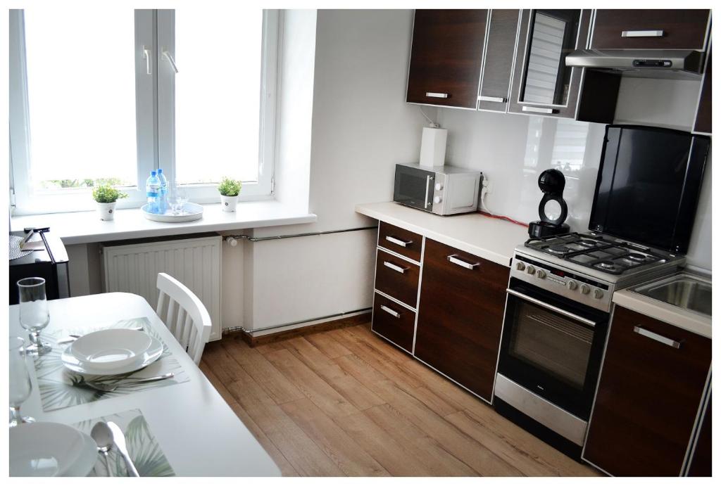 Kuchyňa alebo kuchynka v ubytovaní Color24 Apartament