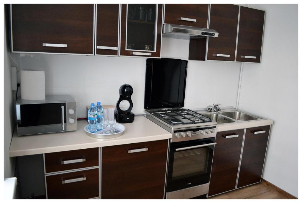 Kuchyňa alebo kuchynka v ubytovaní Color24 Apartament
