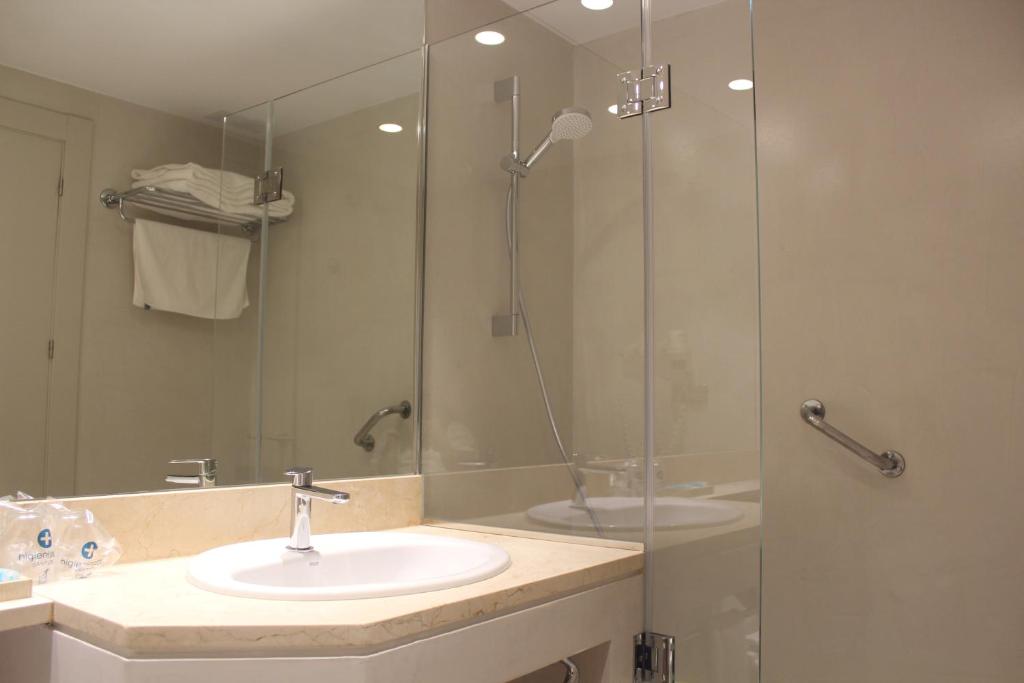 Koupelna v ubytování Hotel Carreño