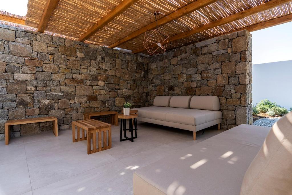Posezení v ubytování Mykonos Drops