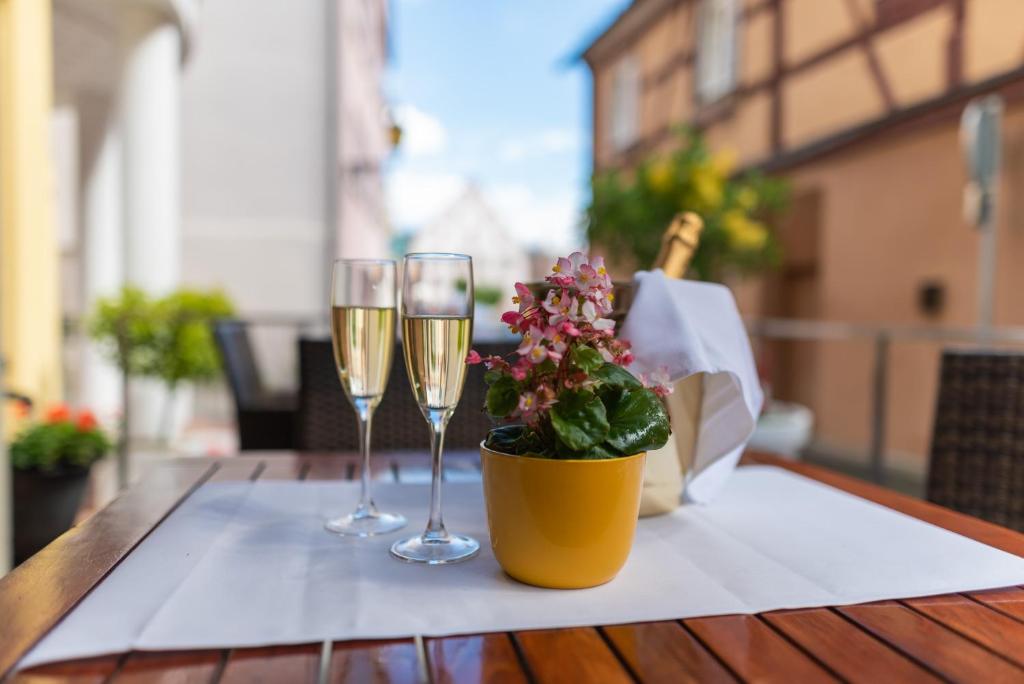 Nápoje v ubytování Central Boutique Hotel
