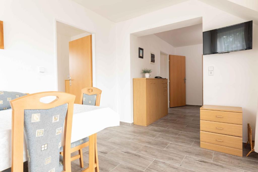 Kuchyň nebo kuchyňský kout v ubytování Apartmány Sen
